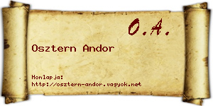Osztern Andor névjegykártya
